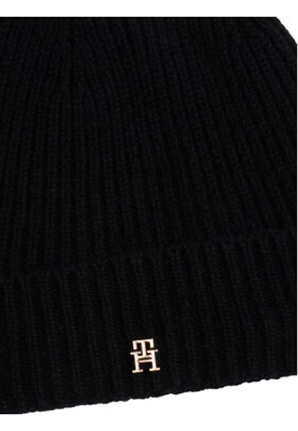 TOMMY HILFIGER - Tommy Hilfiger Czapka Th Cashmere AW0AW17772 Czarny. Kolor: czarny. Materiał: kaszmir, materiał