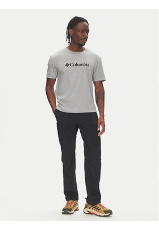 columbia - Columbia T-Shirt CSC Basic Logo EM2180 Szary Regular Fit. Kolor: szary. Materiał: bawełna