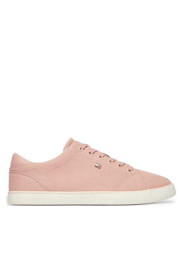 TOMMY HILFIGER - Tommy Hilfiger Tenisówki Th Low Profile Vulc Canvas FW0FW09102 Różowy. Kolor: różowy. Materiał: materiał