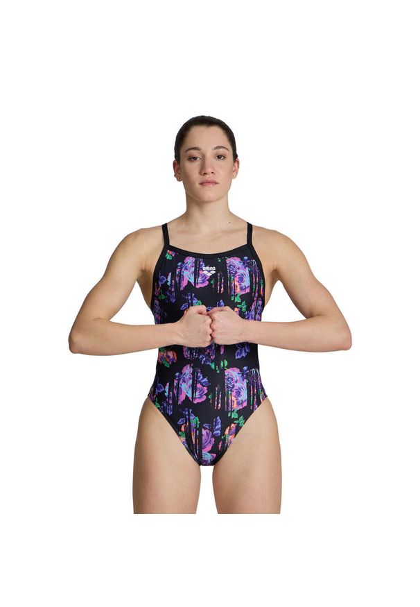 Damski kostium kąpielowy 1-częściowy Arena Xcro. Kolor: czarny