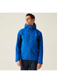 Regatta - Kurtka turystyczna przeciwdeszczowa męska Birchdale wodoodporna. Kolor: niebieski, brązowy, wielokolorowy, zielony. Materiał: tkanina, poliester. Sport: turystyka piesza #1
