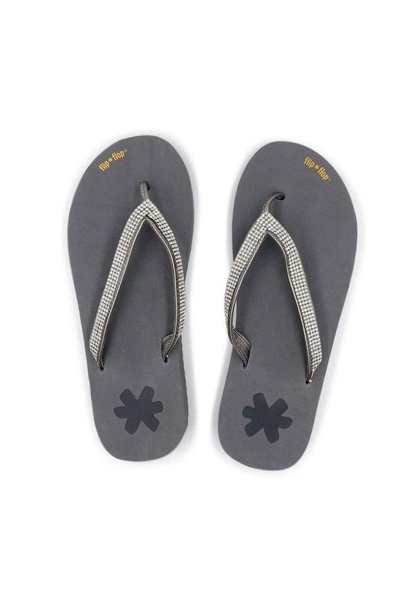 Flip*Flop - Japonki basenowe damskie Flip Flop Glam. Okazja: na plażę. Kolor: szary. Sezon: lato. Styl: sportowy
