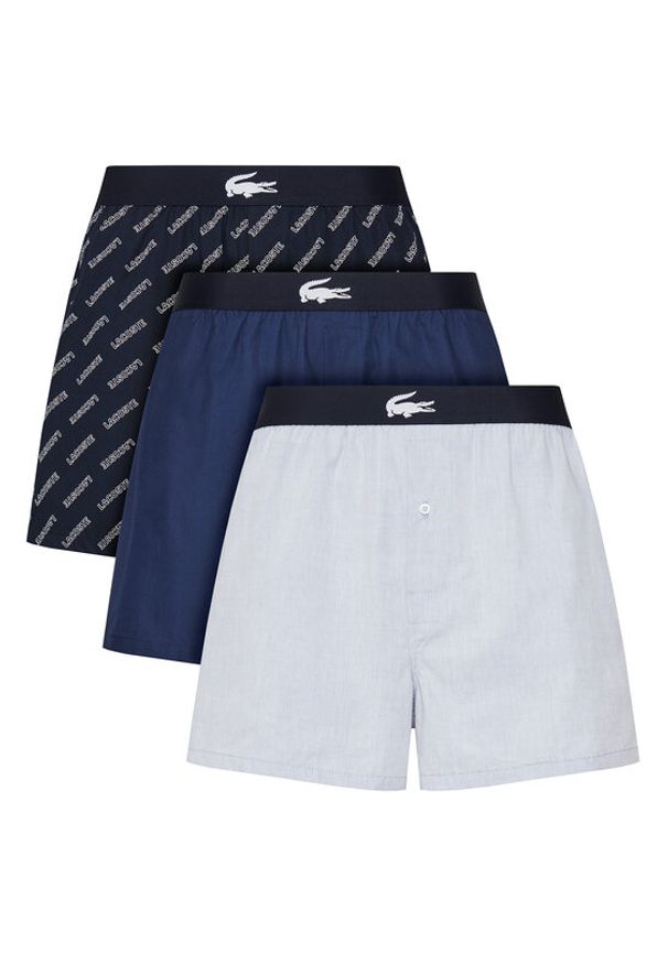 Lacoste Komplet 3 par bokserek 7H2387 Granatowy. Kolor: niebieski. Materiał: bawełna