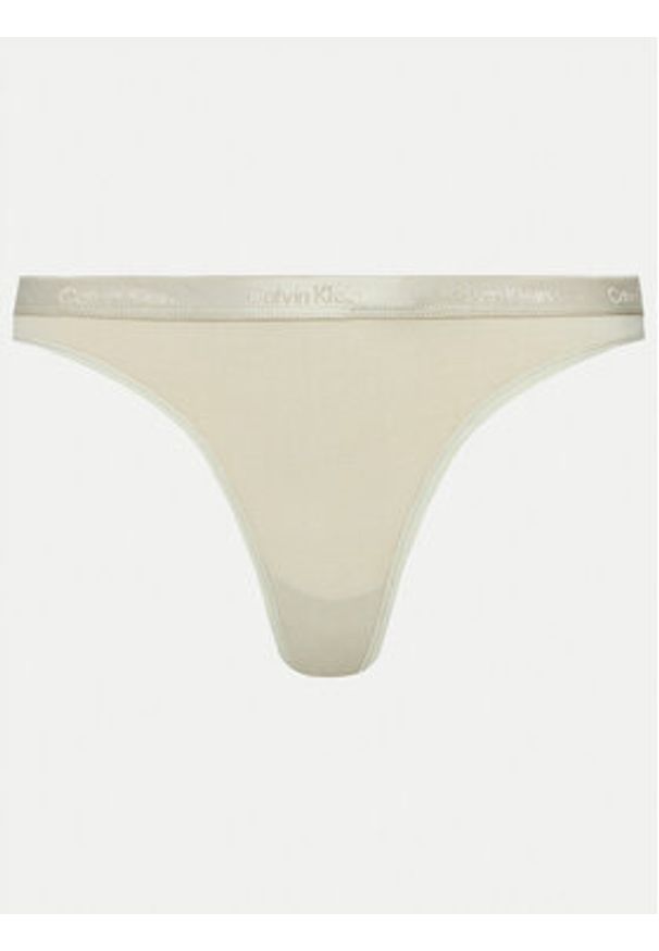 Calvin Klein Underwear Komplet stringów Thong 3pk 000QD5244E Kolorowy. Materiał: bawełna. Wzór: kolorowy
