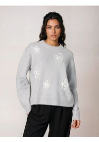 Sinsay - Sweter chunky z domieszką wełny - szary. Kolor: szary. Materiał: wełna #1