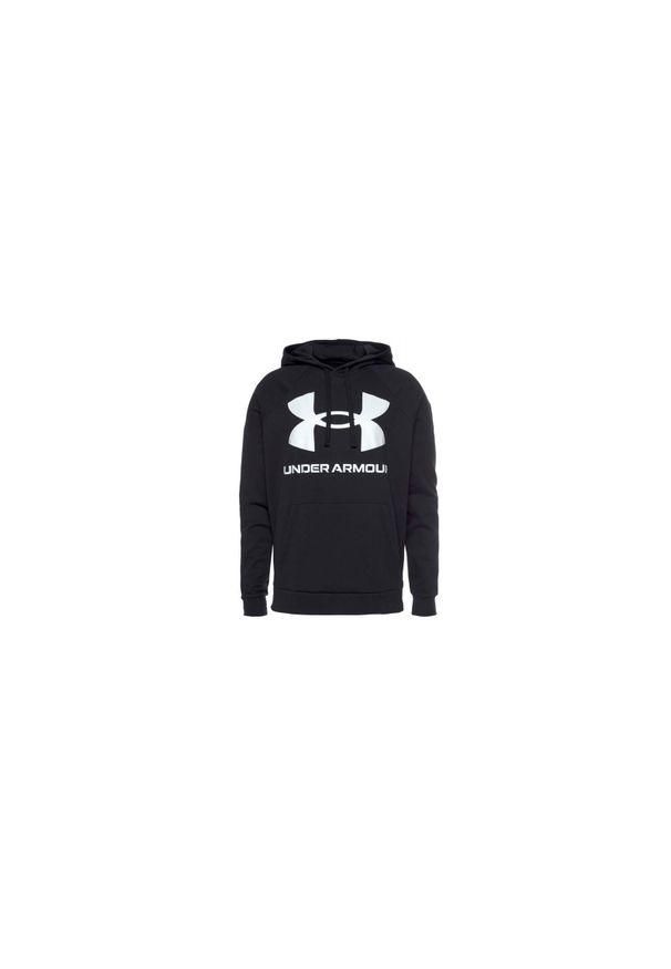 Bluza z kapturem Męska Under Armour Rival Fleece Big Logo Czarny. Typ kołnierza: kaptur. Kolor: biały, czarny, wielokolorowy. Materiał: bawełna, materiał