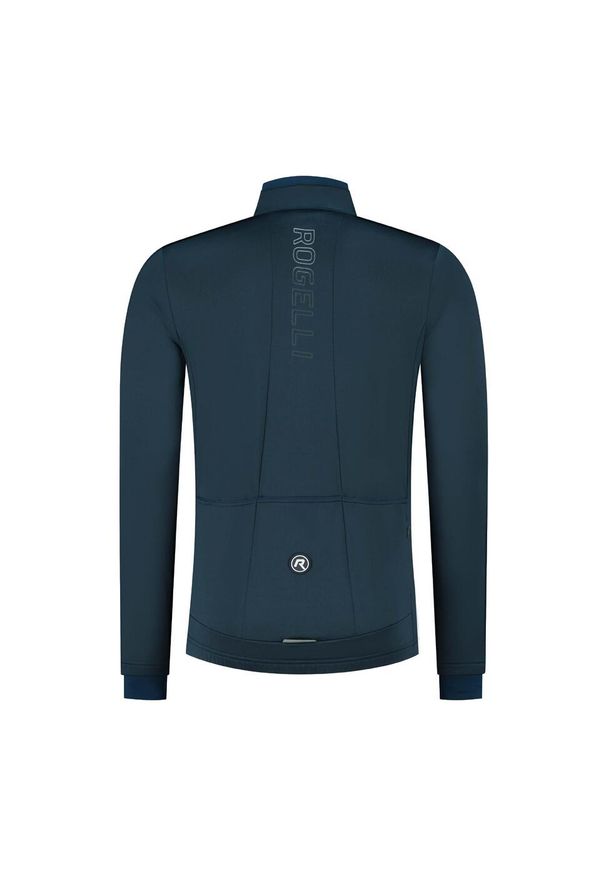 ROGELLI - Koszulka rowerowa męska Rogelli ESSENTIAL z długim rękawem, ocieplana. Kolor: niebieski, czerwony, wielokolorowy. Długość rękawa: długi rękaw. Długość: długie. Sport: kolarstwo