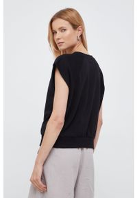 GAP t-shirt damski kolor czarny. Kolor: czarny. Materiał: dzianina. Długość rękawa: raglanowy rękaw #3