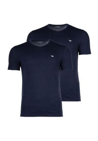 Emporio Armani Underwear Komplet 2 t-shirtów EM000392 AF14132 MB143 Granatowy Regular Fit. Kolor: niebieski. Materiał: bawełna