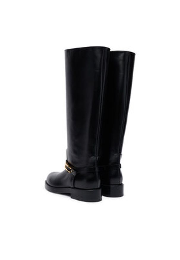 Elisabetta Franchi Oficerki SA-57B-56E2-V1050 Czarny. Kolor: czarny. Materiał: skóra