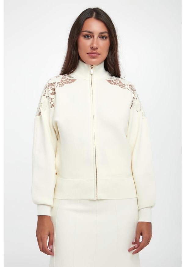 Twinset Milano - Sweter damski zapinany na zamek TWINSET