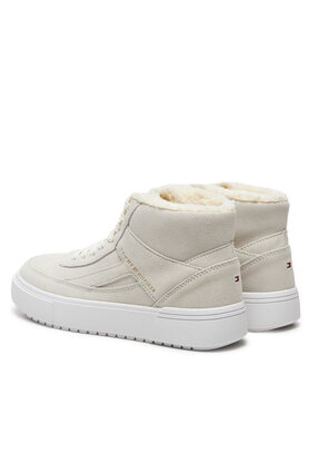 TOMMY HILFIGER - Tommy Hilfiger Sneakersy FW0FW08108 Biały. Kolor: biały. Materiał: skóra