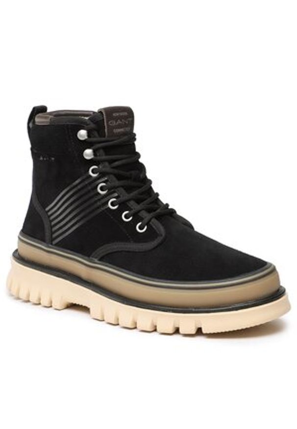 GANT - Kozaki Gant - Nebrada 25643362 Black G00. Kolor: czarny. Materiał: zamsz, skóra. Szerokość cholewki: normalna
