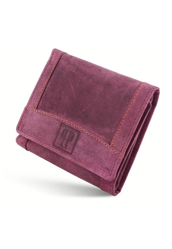 Portfel skórzany PAOLO PERUZZI T-70-CHR różowy. Kolor: różowy. Materiał: skóra