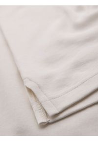 Ombre Clothing - Męska koszulka polo z dekoltem na zamek - biała V1 - Rozmiar: L. Okazja: na co dzień. Typ kołnierza: polo. Kolor: biały. Materiał: bawełna, elastan, dzianina. Styl: sportowy, casual, elegancki #4