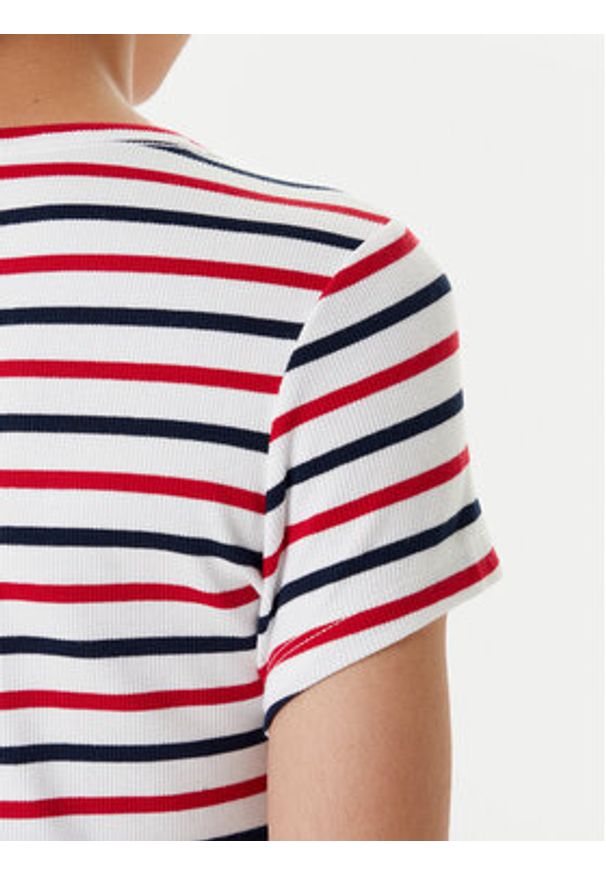 Tommy Jeans T-Shirt Essential DW0DW17385 Biały Slim Fit. Kolor: biały. Materiał: bawełna