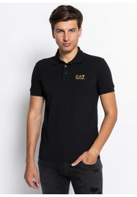 Koszulka męska Polo EA7 Emporio Armani (8NPF04 PJM5Z 0208). Okazja: na co dzień. Typ kołnierza: polo. Kolor: czarny. Materiał: bawełna. Styl: klasyczny, casual, sportowy #1