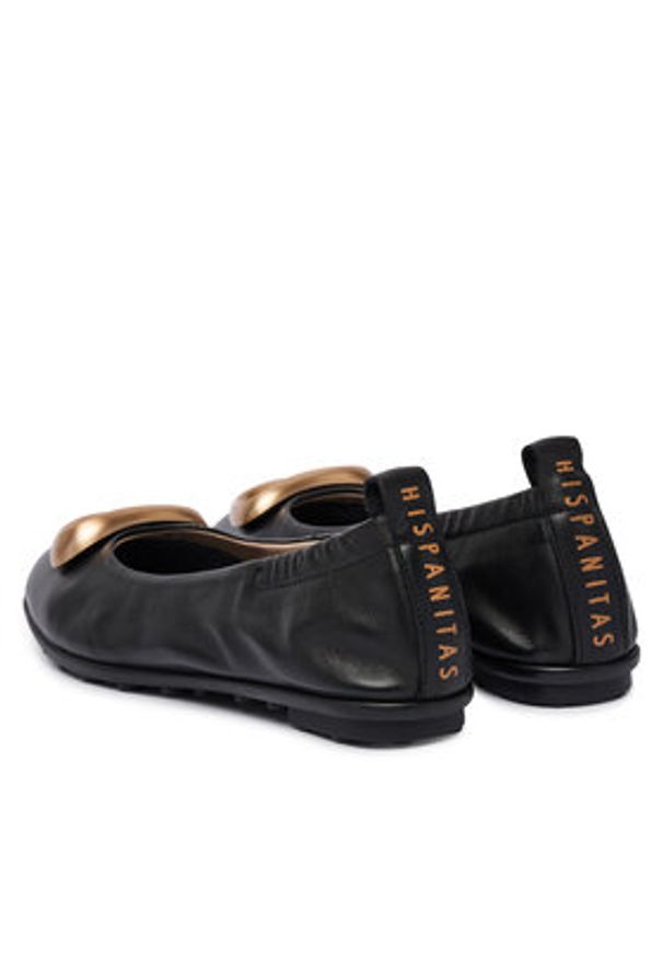 Hispanitas Baleriny HV263931 C003 Czarny. Kolor: czarny. Materiał: skóra