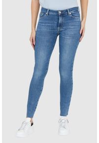 7 FOR ALL MANKIND Niebieskie jeansy damskie HW SKINNY SLIM ILLUSION Stride, Rozmiar 29. Kolor: niebieski