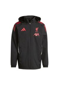 Adidas - Kurtka dresowa zewnętrzna Liverpool FC 2025/26. Kolor: czarny. Materiał: dresówka. Sport: piłka nożna #1