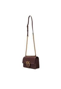 Pinko - PINKO Torebka Love One Mini Dc AI 25-26 PLTT 100074 A0GK Bordowy. Kolor: czerwony. Materiał: skórzane