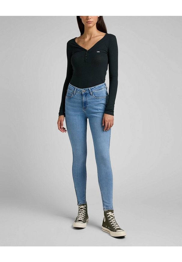 Lee - LEE SCARLETT HIGH ZIP DAMSKIE SPODNIE JEANSOWE PARTLY CLOUDY L31BERPA 112320161