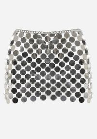 Born2be - Srebrna Siateczkowa Narzutka na Spódnicę z Cekinów Arandors. Okazja: na co dzień. Stan: obniżony. Kolor: srebrny. Wzór: aplikacja. Styl: casual, glamour #5