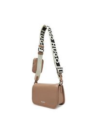 Hugo - HUGO Torebka Bel Crossbody Flap 50541869 Beżowy. Kolor: beżowy. Materiał: skórzane #5