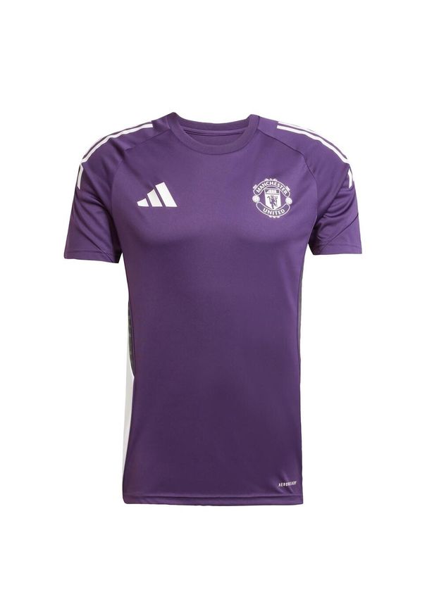 Adidas - Koszulka Manchester United Tiro 25 Competition Training. Kolor: fioletowy, biały, wielokolorowy, czarny. Sport: piłka nożna