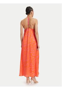 LOLA CASADEMUNT Sukienka letnia LS2616030 Pomarańczowy Regular Fit. Kolor: pomarańczowy. Materiał: wiskoza. Sezon: lato #3