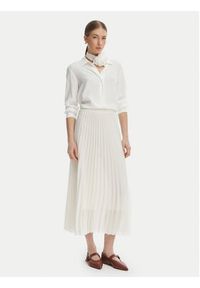 Marella Spódnica plisowana Gabbia 2613101085 Écru Regular Fit. Materiał: syntetyk #4