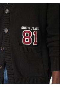 Guess Jeans Kardigan M5RR31 Z3HM1 Czarny Regular Fit. Kolor: czarny. Materiał: bawełna #5
