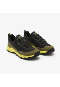 quechua - Buty turystyczne męskie MH500 Light wodoodporne. Kolor: czarny, zielony, żółty, wielokolorowy. Materiał: kauczuk. Szerokość cholewki: normalna. Sport: turystyka piesza, outdoor