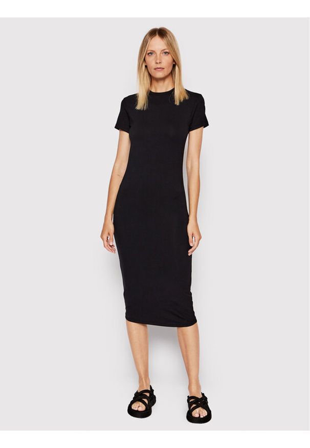 Herskind Sukienka codzienna Haily 4401770 Czarny Slim Fit. Okazja: na co dzień. Kolor: czarny. Materiał: wiskoza. Typ sukienki: proste. Styl: casual
