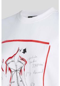 Karl Lagerfeld t-shirt bawełniany x The Ultimate icon kolor biały. Okazja: na co dzień. Kolor: biały. Materiał: bawełna. Długość rękawa: krótki rękaw. Długość: krótkie. Wzór: haft. Styl: casual, klasyczny #3