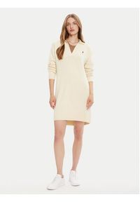 Polo Ralph Lauren Sukienka dzianinowa 211A91143003 Biały Slim Fit. Typ kołnierza: polo. Kolor: biały. Materiał: wełna #3