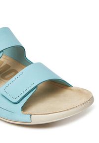 ecco - ECCO Klapki Cozmo W 20682302241 Niebieski. Kolor: niebieski. Materiał: skóra, nubuk