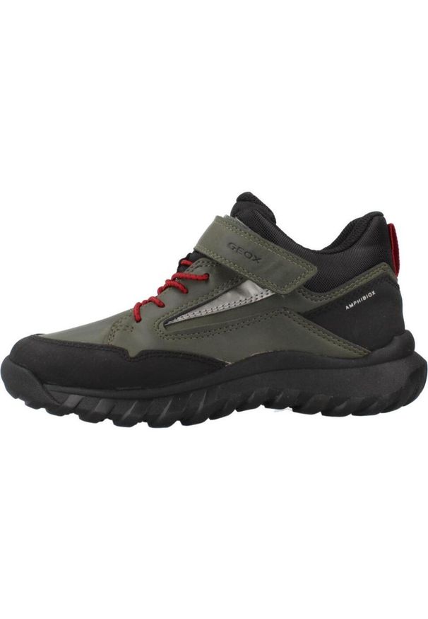Geox - Buty GEOX J SIMBYOS B. Zielony. Kolor: zielony. Materiał: syntetyk, tkanina. Sport: turystyka piesza