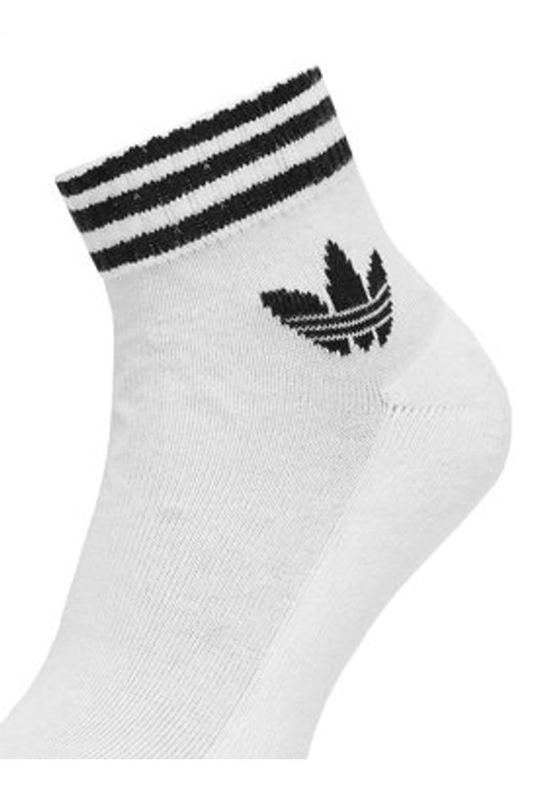 Adidas - adidas Skarpety długie 3-Stripes JV7435 Biały. Kolor: biały. Materiał: bawełna