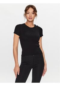 Liu Jo Sport T-Shirt CF3204 MS99E Czarny Slim Leg. Kolor: czarny. Materiał: syntetyk. Styl: sportowy #1