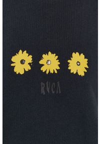 RVCA - Bluza bawełniana. Kolor: czarny. Materiał: bawełna. Wzór: nadruk #4