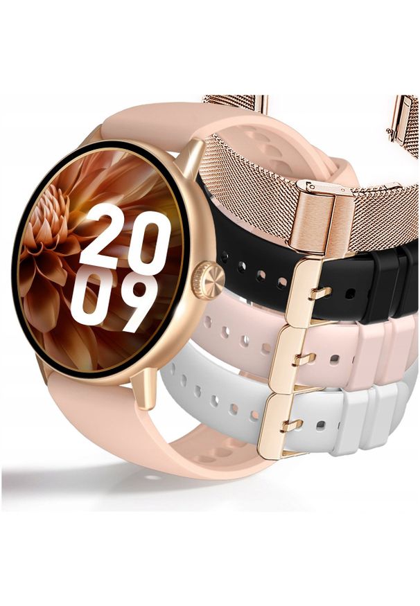 JG Smart - SMARTWATCH DAMSKI ZEGAREK MENU PL ROZMOWY CYKL DYKTAFON ZDJĘCIA 4 paski. Rodzaj zegarka: smartwatch