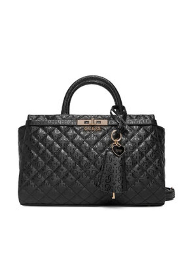 Guess Torebka Idra HWGG81 57060 Czarny. Kolor: czarny. Materiał: skórzane