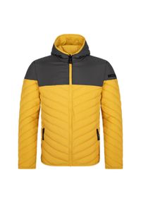 ZERO FRICTION - Kurtka zimowa LOAP Jenda męska, żółta, rozmiar S. Kolor: żółty, szary, wielokolorowy, zielony. Materiał: puch. Sezon: zima #1