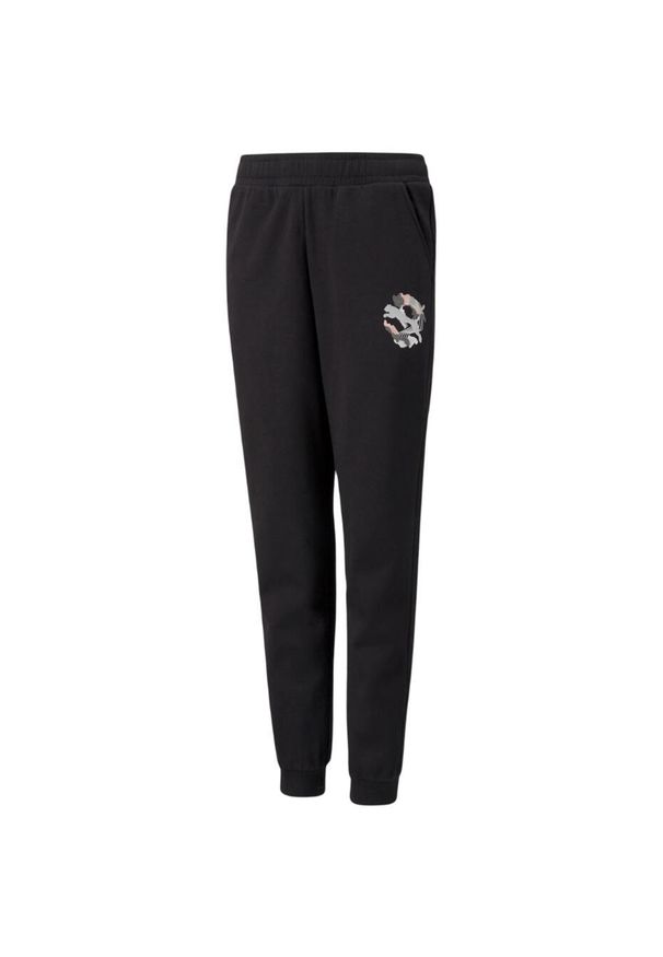 Spodnie dla dzieci Puma Alpha Sweatpants FL. Kolor: czarny. Sport: joga i pilates