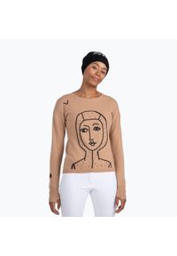 Sweter damski Rossignol Jcc Lina Pull. Kolor: beżowy. Sport: turystyka piesza