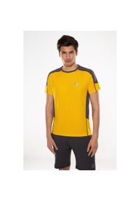 ROUGH RADICAL - Koszulka fitness męska Rough Radical Double Tee termoaktywna. Kolor: żółty. Sport: fitness