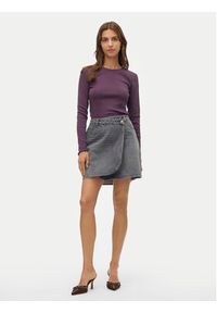 Vero Moda Bluzka Chloe 10306897 Fioletowy Slim Fit. Kolor: fioletowy. Materiał: bawełna #3