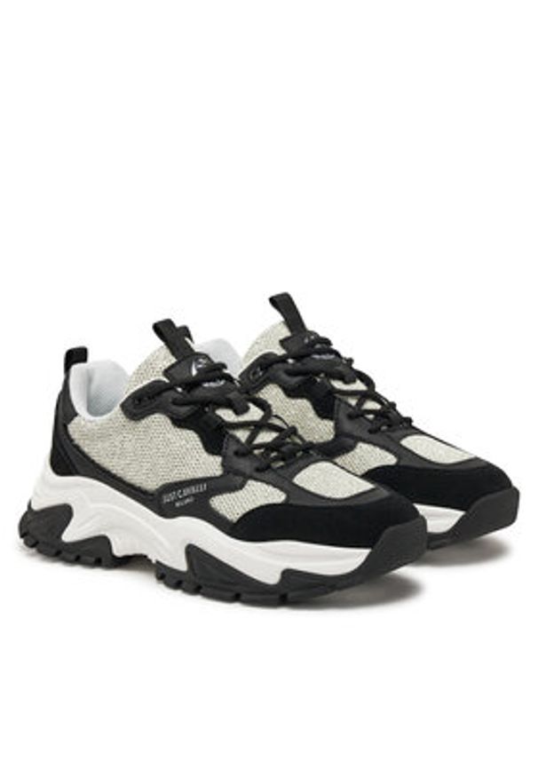 Just Cavalli Sneakersy 78RA3SC1 Czarny. Kolor: czarny. Materiał: materiał