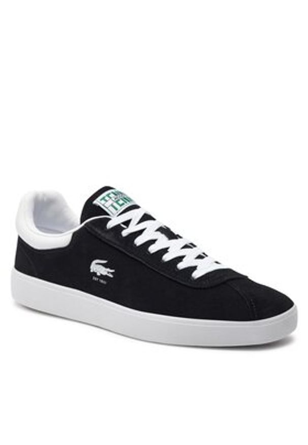 Lacoste Sneakersy 746SMA0065 Czarny. Kolor: czarny. Materiał: zamsz, skóra